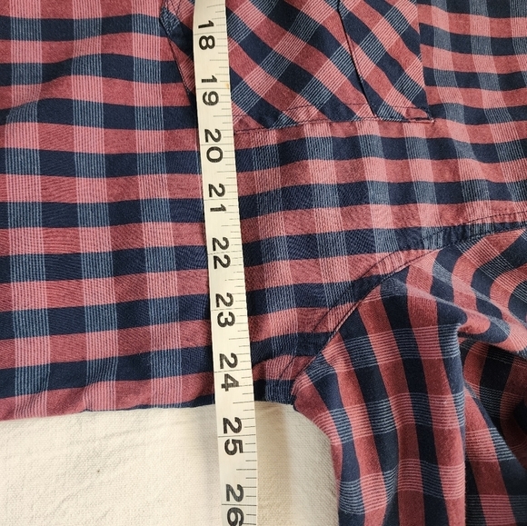 Levi's Strause Burgundy & Blue Plaid Button Down Longsleeve Men's Shirt Size XXL - Picture 5 of 6
